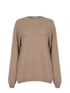 Alberta Ferretti Sweaters Camel In Brown