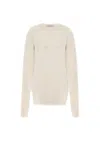Alberta Ferretti Logo-embroidered Sweater In Neutral