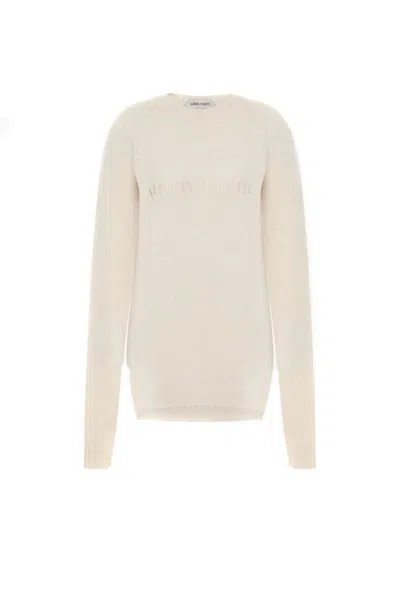 Alberta Ferretti Logo-embroidered Sweater In Neutral