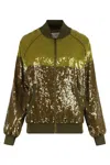 Alberta Ferretti Sweatshirt With Sequins In Green