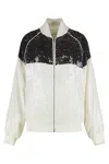 Alberta Ferretti Sweatshirt With Sequins In White