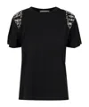 Alberta Ferretti Organic Jersey T-shirt With Embroidery In Black