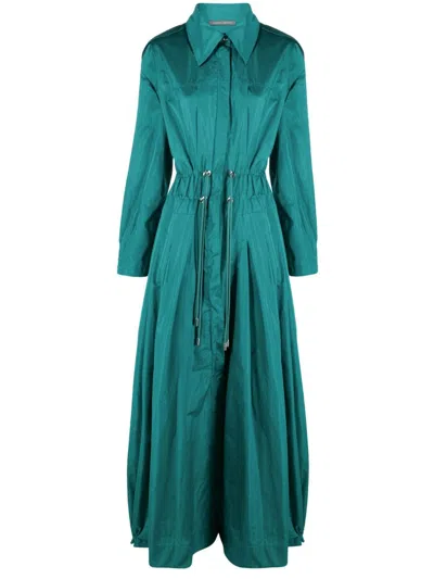 Alberta Ferretti Maxikleid Mit Kordelzug In Green