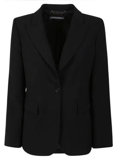 ALBERTA FERRETTI TAILORED BLACK BLAZER WITH SINGLE BUTTON CLOSURE