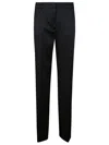 Alberta Ferretti Tailored Black Trousers With Structured Waistband In Black