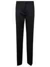 Alberta Ferretti Tailored Black Trousers With Structured Waistband In Black
