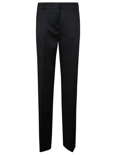 ALBERTA FERRETTI TAILORED BLACK TROUSERS WITH STRUCTURED WAISTBAND