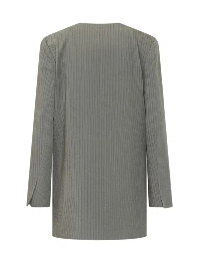 Alberta Ferretti Tailored Blazer Jacket In Multi Grey