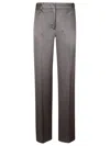 Alberta Ferretti Tailored Grey Trousers With Smooth Finish In Gray