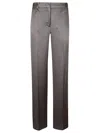 Alberta Ferretti Tailored Grey Trousers With Smooth Finish In Gray