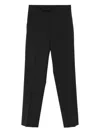 Alberta Ferretti Tailored Grey Trousers With Zip Closure In Black