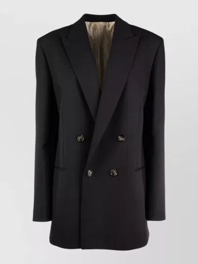 Alberta Ferretti Tailored Jacket And Gilet Structured Shoulders In Black