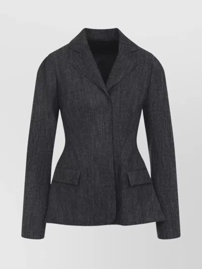 ALBERTA FERRETTI TAILORED JACKET WITH FLAP POCKETS AND LAPEL