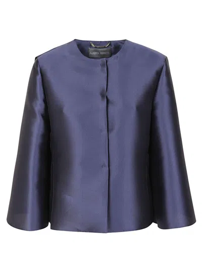 ALBERTA FERRETTI ALBERTA FERRETTI TAILORED JACKET WITH SATIN-LIKE FINISH AND