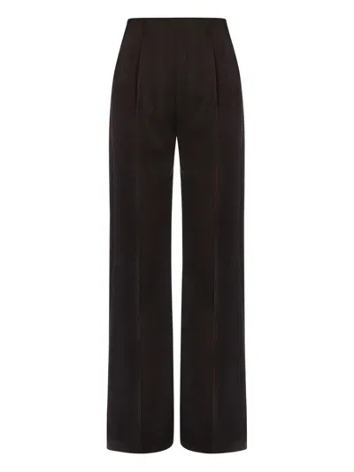 Alberta Ferretti Tailored Straight-leg Pants With Minimalist Design In Black