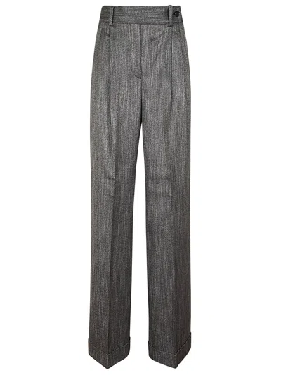 ALBERTA FERRETTI ALBERTA FERRETTI TAILORED STRAIGHT-LEG TROUSERS WITH SUBTLE PINSTRIPE PATTERN