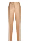 Alberta Ferretti Straight-leg Tailored Trousers In Beige