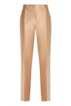 Alberta Ferretti Straight-leg Tailored Trousers In Beige