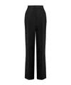 Alberta Ferretti High Waist Straight Leg Trousers With Side Pockets In Black