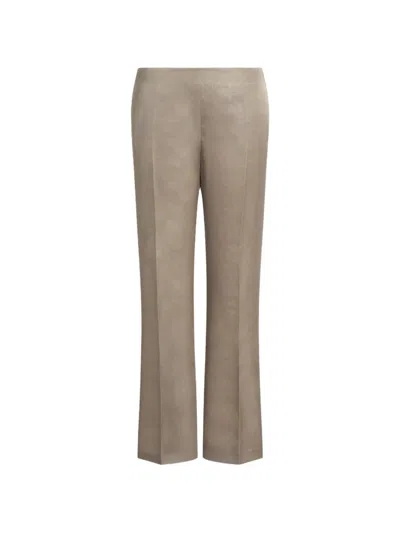 Alberta Ferretti Tailored Trousers In Brown