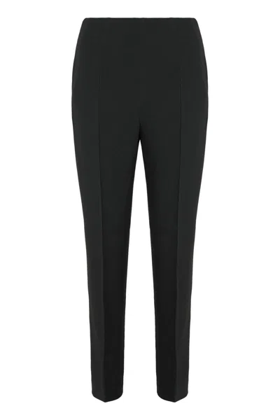 Alberta Ferretti Tailored Trousers In Stretch Fabric In Black