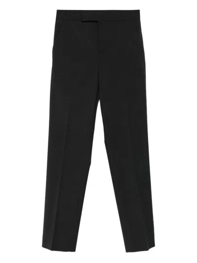 Alberta Ferretti Tailored Trousers With Slanted Pockets In Gray