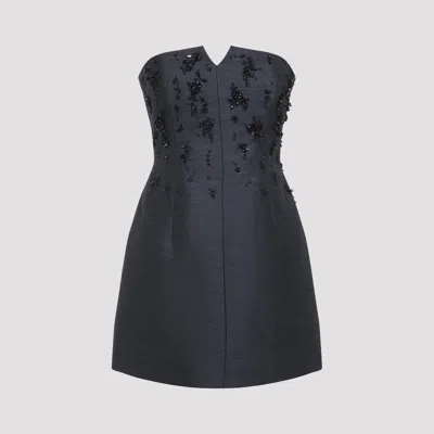Alberta Ferretti Tailoring Off Shoulder Dress In Gray
