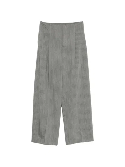 Alberta Ferretti Pinstripe-pattern Trousers In Multi