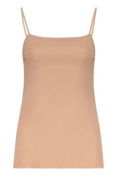 Alberta Ferretti Tank Top In Brown