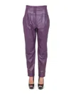 Alberta Ferretti Tassel Pants Ankle Length In Purple