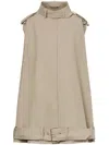Alberta Ferretti Tech Cotton Wr Cape In Beige