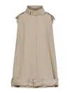 Alberta Ferretti Tech Cotton Wr Cape In Color Carne Y Neutral