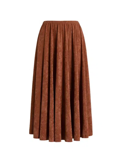 Alberta Ferretti Alberta Ferreti Brown Triacetate Polyester Elastane Skirt