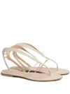 Alberta Ferretti Thong Strap Sandals In Neutral