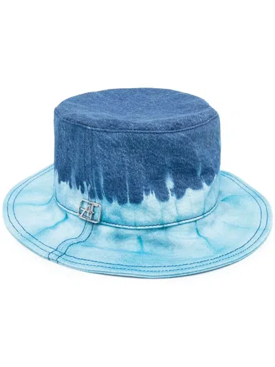 Alberta Ferretti Tie- Dye Print Hat In Blue