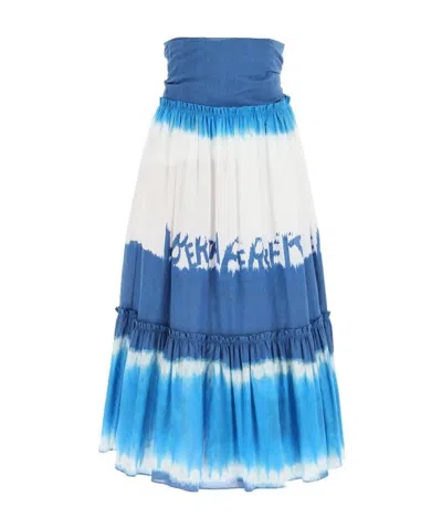 ALBERTA FERRETTI TIE-DYE MIDI SKIRT
