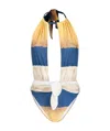 Alberta Ferretti One Piece Swimsuit With Tie Dye Print In Nude