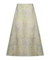 Alberta Ferretti Tie-dyed Midi Skirt In Brown