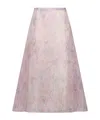 Alberta Ferretti Tie-dyed Midi Skirt In Pink