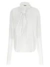 Alberta Ferretti Tie Shirt Shirt And Blouse White