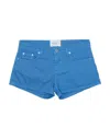 Alberta Ferretti Babies'  Denim Shorts In Bright Blue