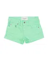 Alberta Ferretti Toddler Girl Denim Shorts Lime Green Size 6 Cotton In Acid Green