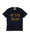 Alberta Ferretti Toddler Girl T-shirt Midnight Blue Size 4 Cotton In Black