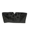 Alberta Ferretti Bead-embellished Bustier Top In Black