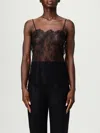 Alberta Ferretti Top  Woman Color Black In Black