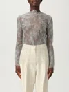 Alberta Ferretti Alberta Ferreti Lace Ls T-shirt In Black