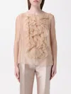 Alberta Ferretti Top Chiffon In Pink