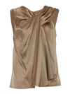 Alberta Ferretti Top In Beige