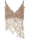 Alberta Ferretti Sleeveless Camisole In Brown