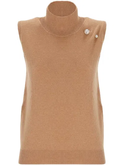 Alberta Ferretti Top In Brown